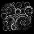 Vector background with patterns with swirls and spirals